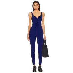 New Gigi C Merit Jumpsuit Catsuit Royal Blue Snakeskin L